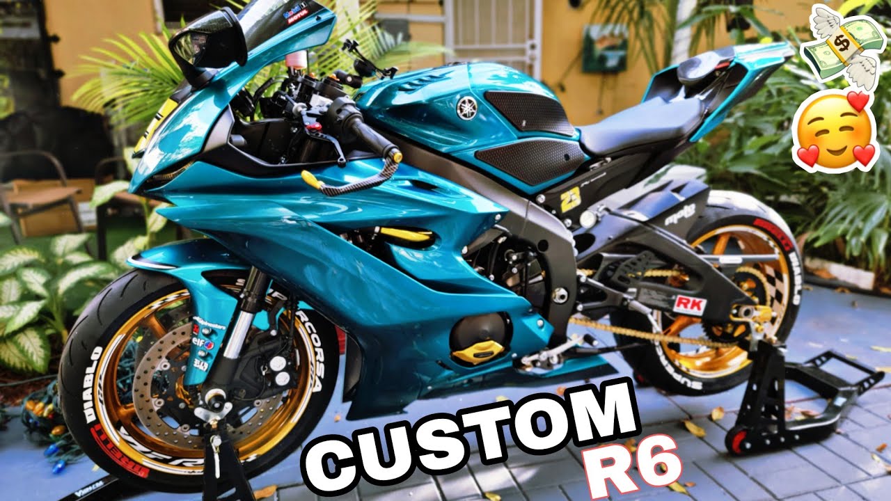 YAMAHA YZF-R6 2020 CANDY TEAL UK-15 . HOME PAINT JOB