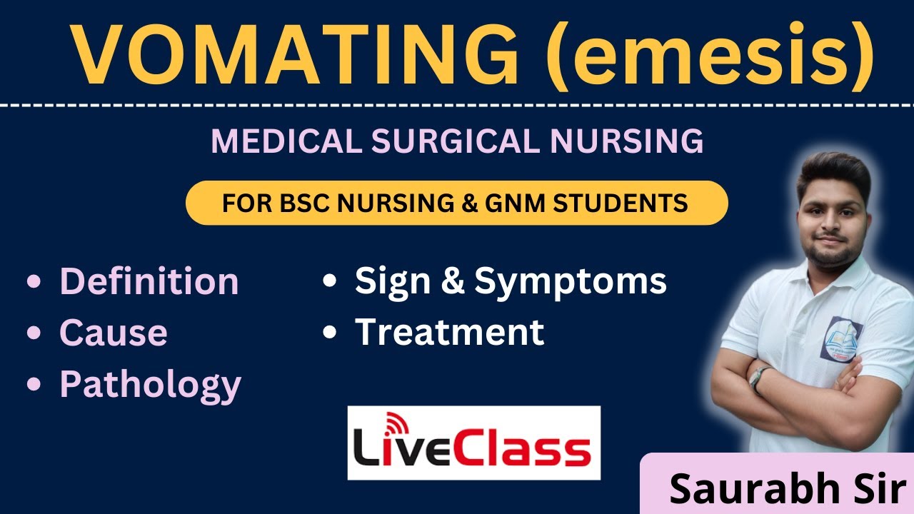 Vomiting || Emesis || Medical surgical nursing || for BSc Nursing and GNM students