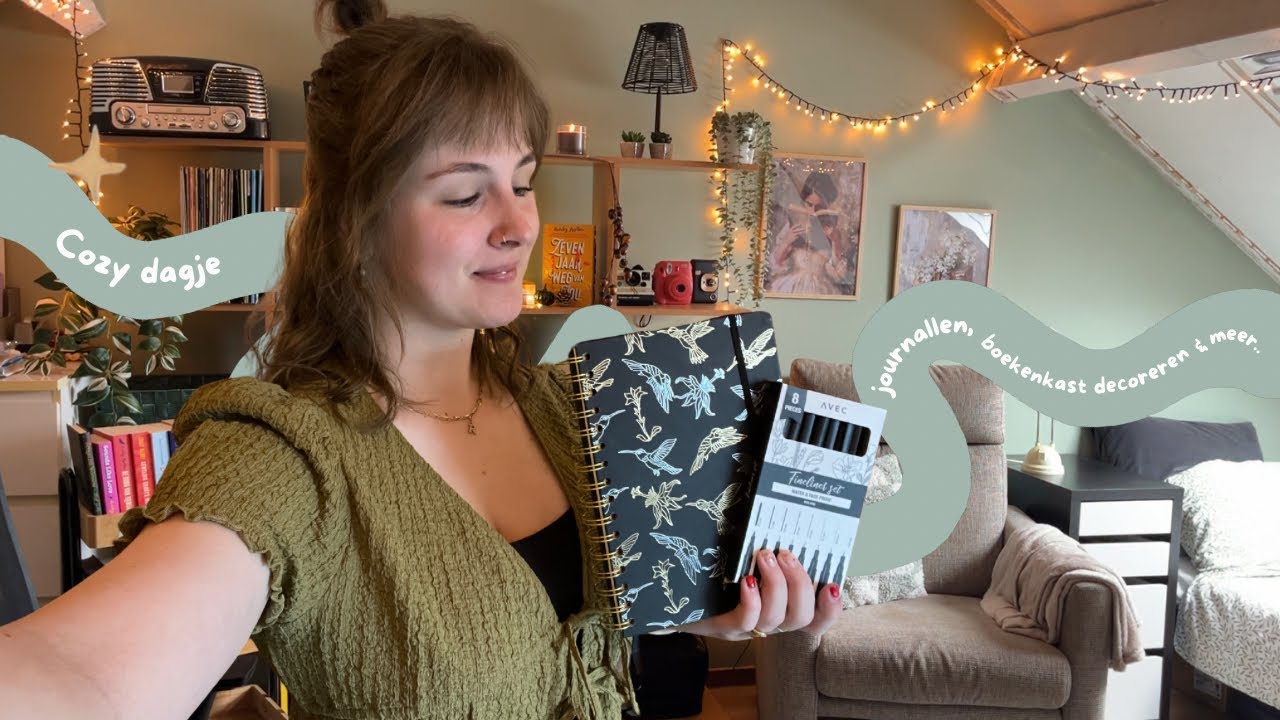 Cozy dagje vakantie 🥰 | journallen, booktalk, boekenkast decoreren & meer 📖❤