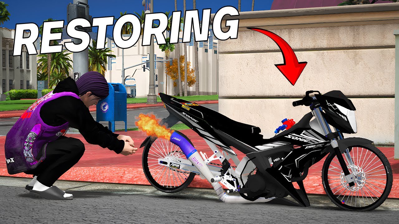RESTORING ABANDONED HONDA SONIC 150 sa GTA 5 | SnoopX