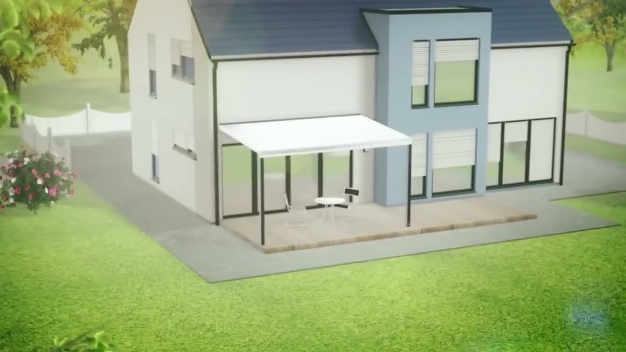 SUNCLEAR ITALIA - Montaggio del tetto Veranda con profili portanti e canale di gronda