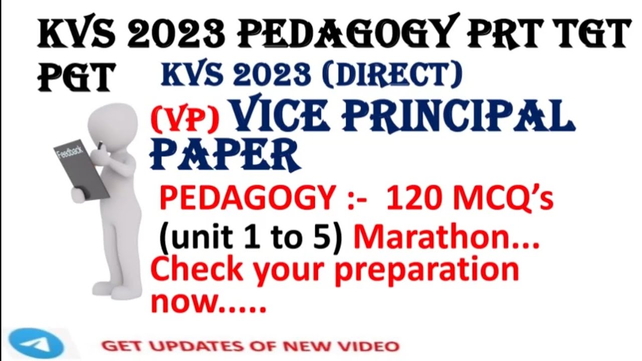kvs 2023 vice principal paper Pedagogy | kvs  pedagogy practice mcqs | #kvspedagogy