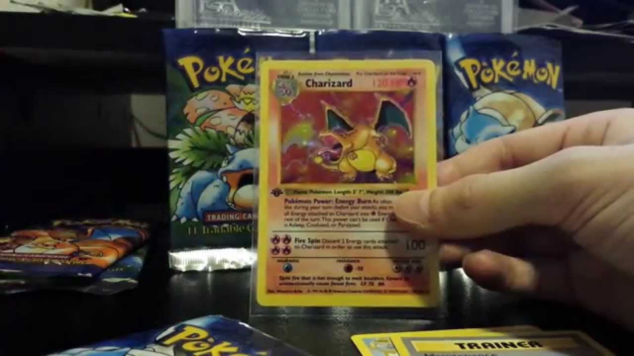 1ST EDITION CHARIZARD PULL!! Pokemon 1ST Edition Base Set Booster Pack! HOLO PULL Part 9 of 11!!