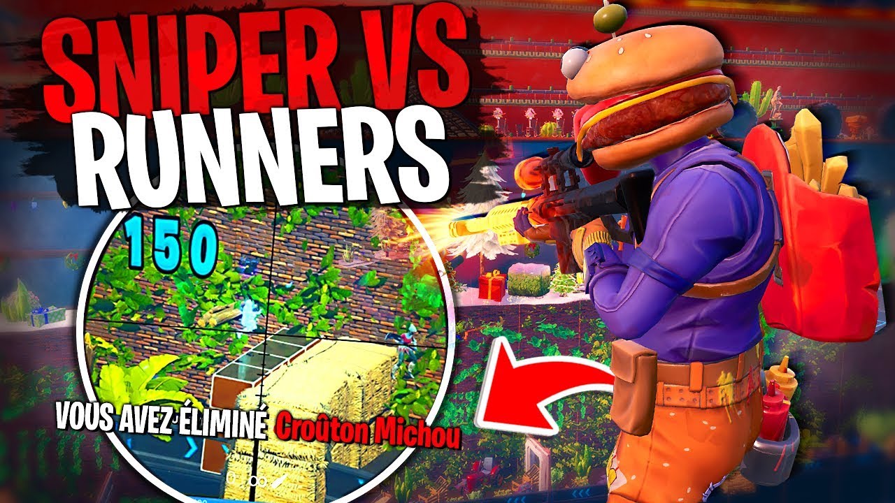 Michou ma victime sur ce Sniper vs Runners sur Fortnite Créatif !