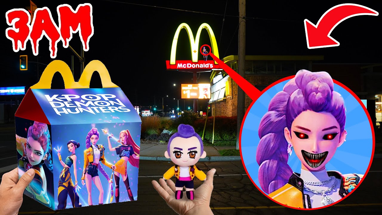 DO NOT ORDER THE KPOP DEMON HUNTERS HAPPY MEAL AT 3AM!! (SAJA BOYS & HUNTRIX TOYS)