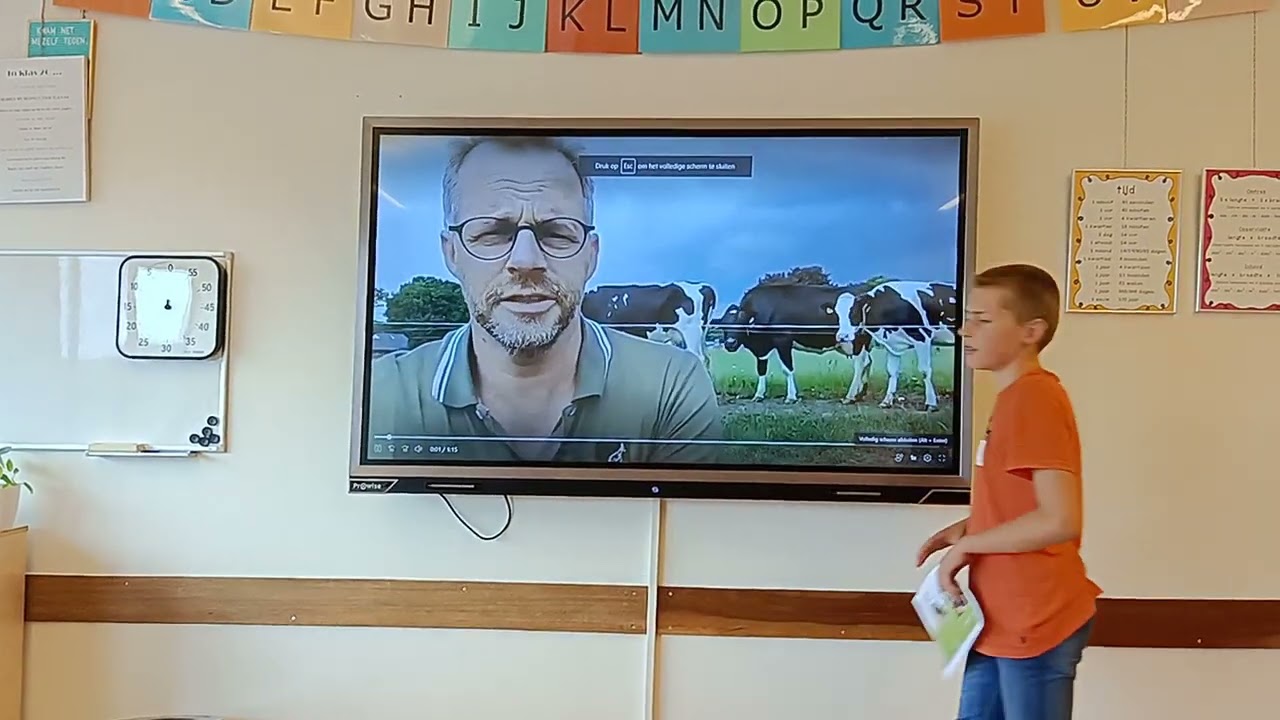 Spreekbeurt over Boer Gerrit vlogt gedaan
