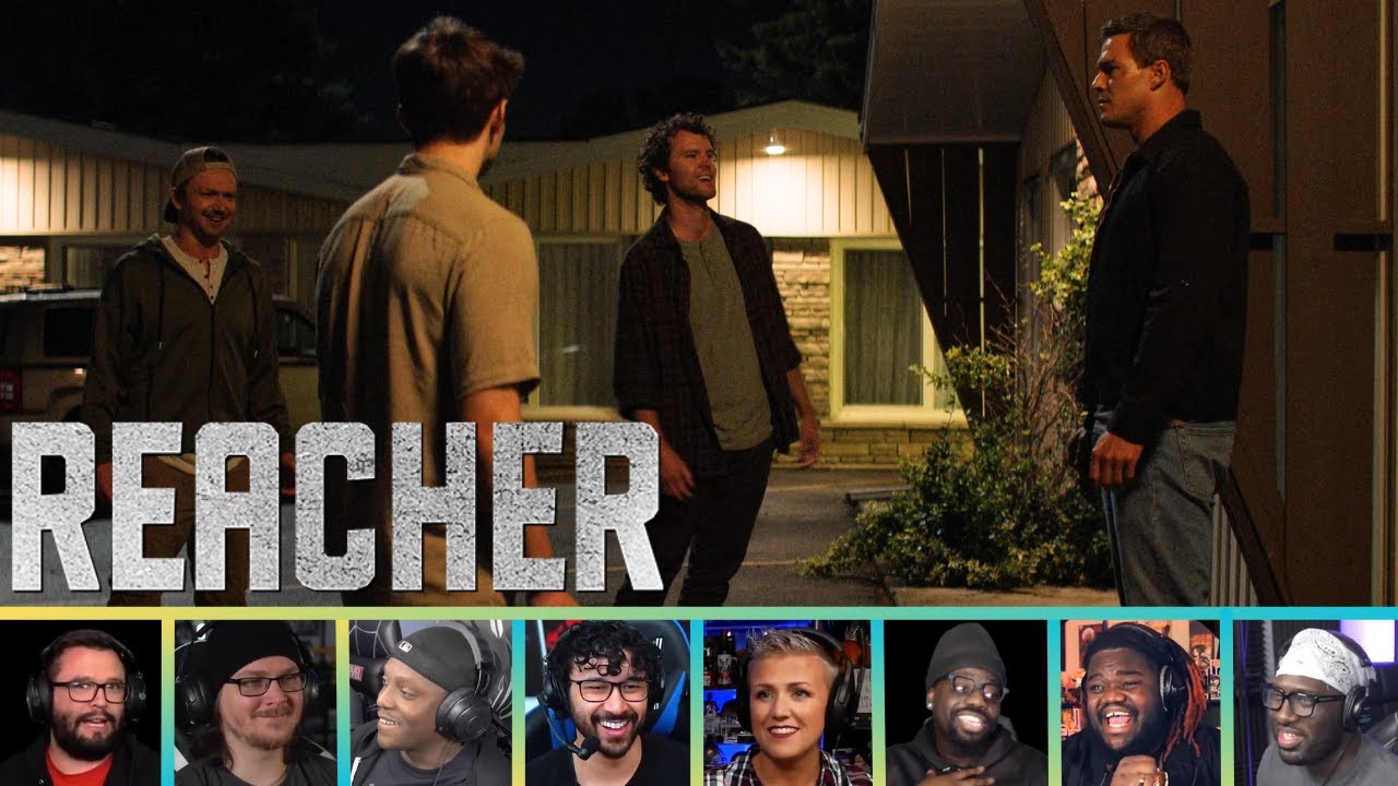 Reactors Reacting to JACK REACHER VS 4 DRUNK COLLEGE KIDS | Reacher 1x2 