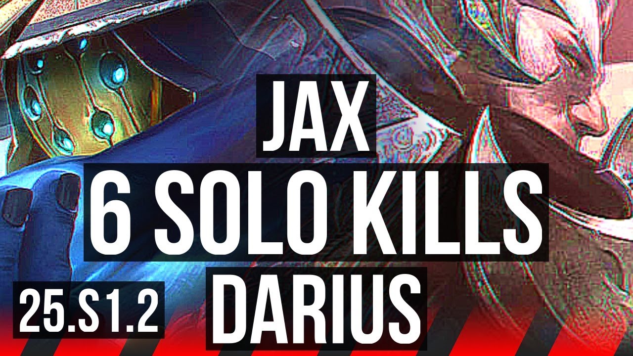 JAX vs DARIUS (TOP) | 6 solo kills | KR Diamond | 25.S1.2