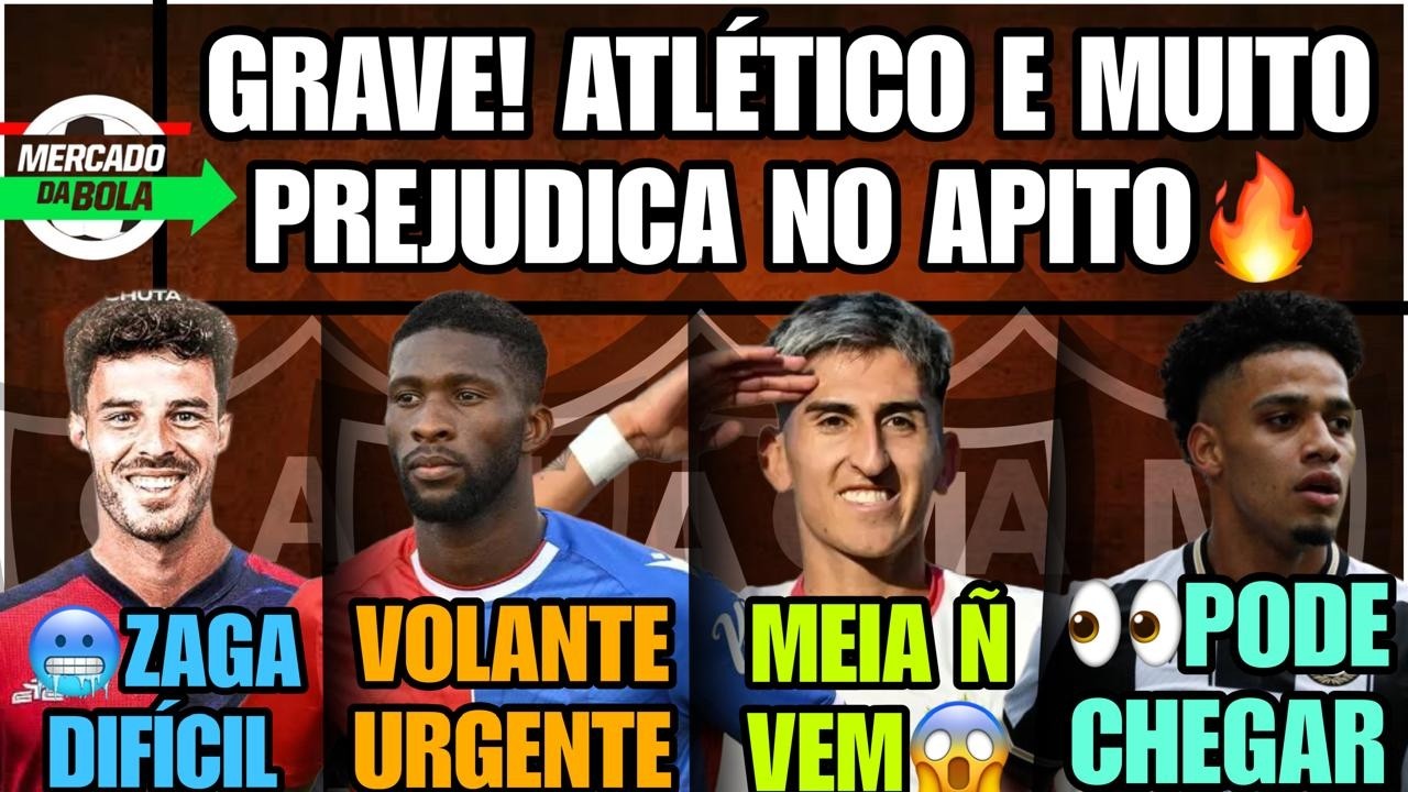 🔥GRAVE SITUAÇÃO😱VOLANTE URGENTE🚨ZAGUEIRO DIFICIL❌MEIA NÃO VEM🌟ATACANTE PODE CHEGAR NOTÍCIAS DO GALO