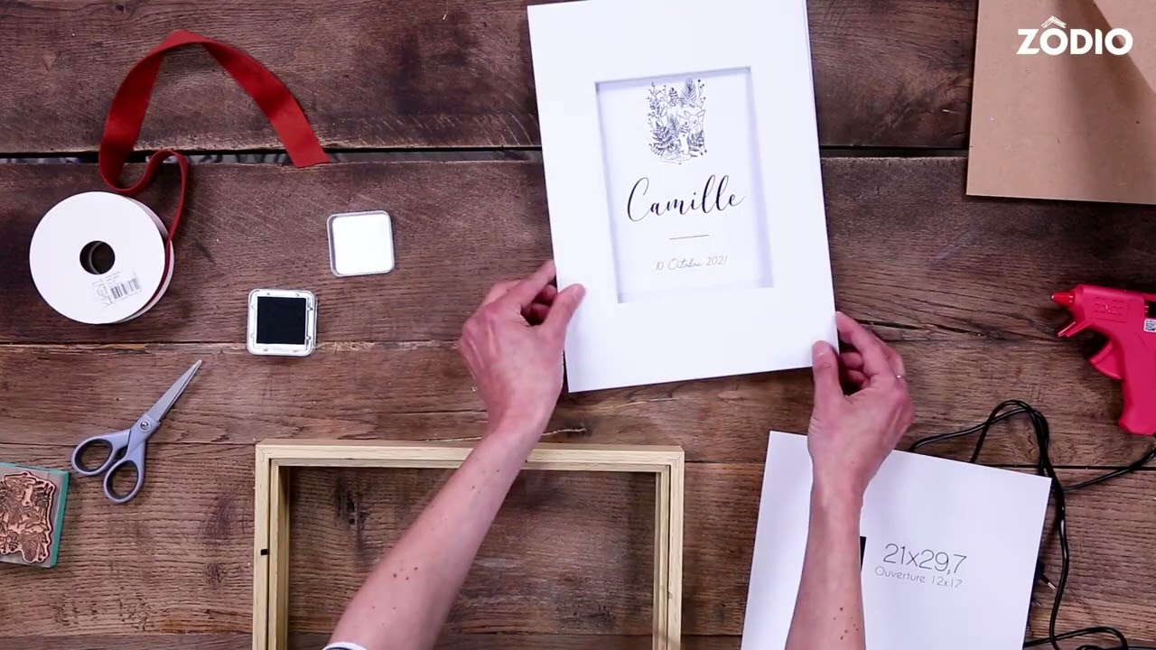 Tutoriel DIY - Cadre de naissance personnalis&eacute; avec un tampon