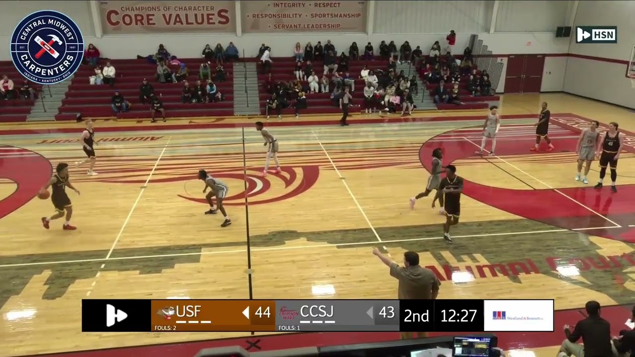CCSJ Men's Basketball vs St. Francis 2nd Half- Kyle Mathas