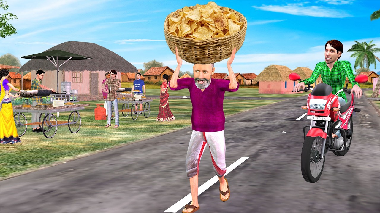 Walking Potato Chips Wala Tasty Aloo Chips Seller Hindi Kahaniya Moral Stories Funny Comedy Video