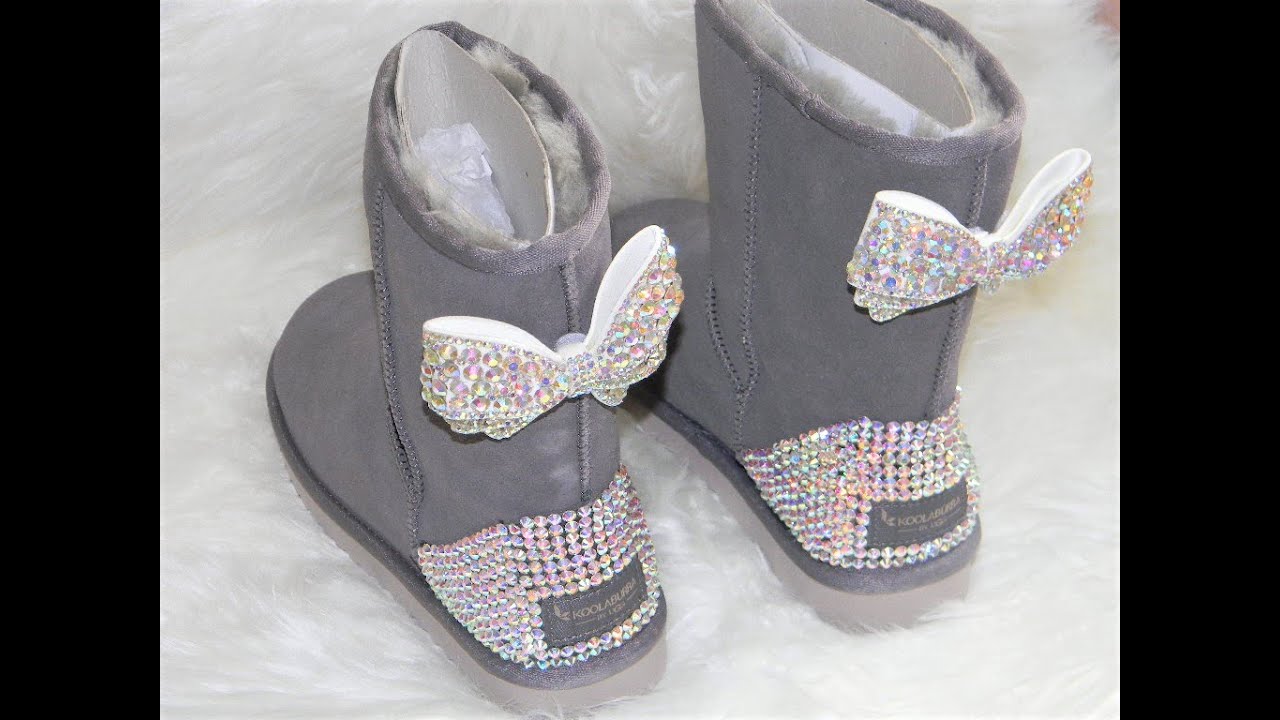 How To Apply and Add Rhinestone Crystals and Bows to Uggs or Any Other Brand Boots