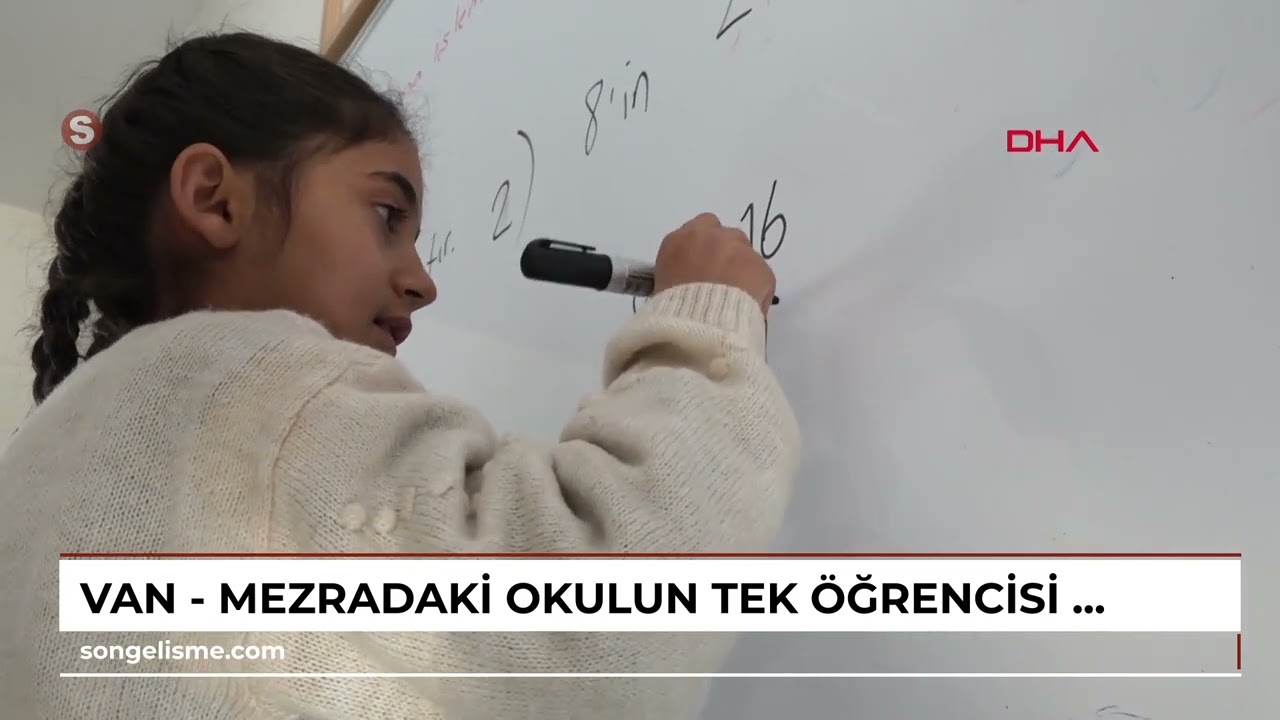 VAN - Mezradaki okulun tek öğrencisi Hasret, karne heyecanı yaşadı