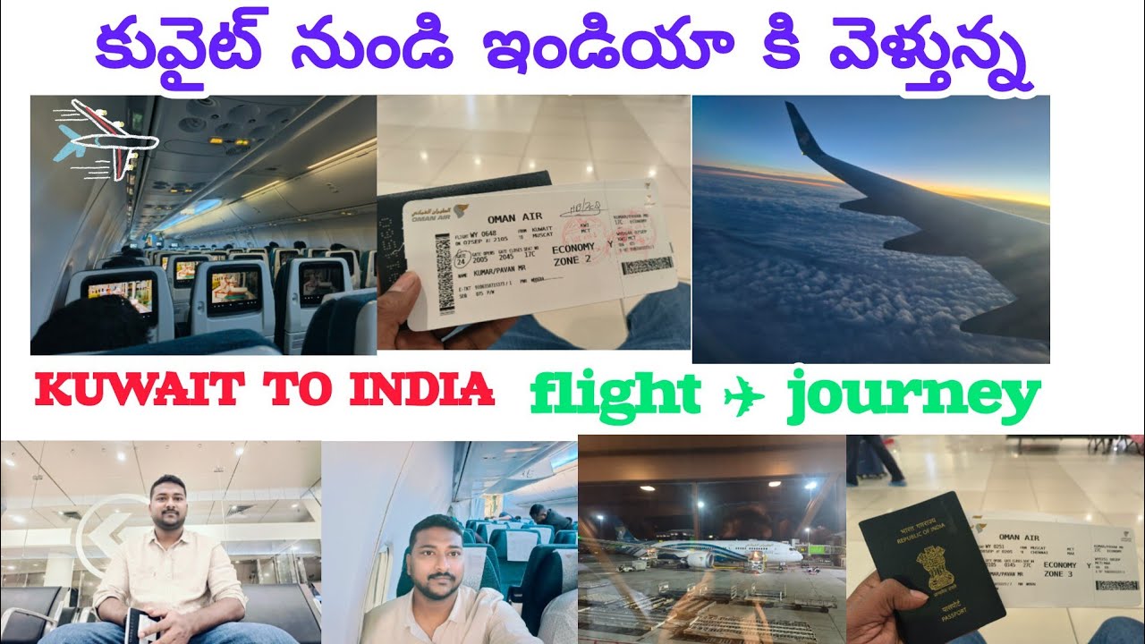 kuwait to India flight journey