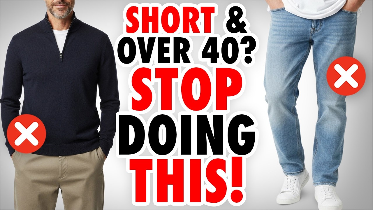 13 COMMON Style Mistakes SHORT Men OVER 40 ALWAYS Make