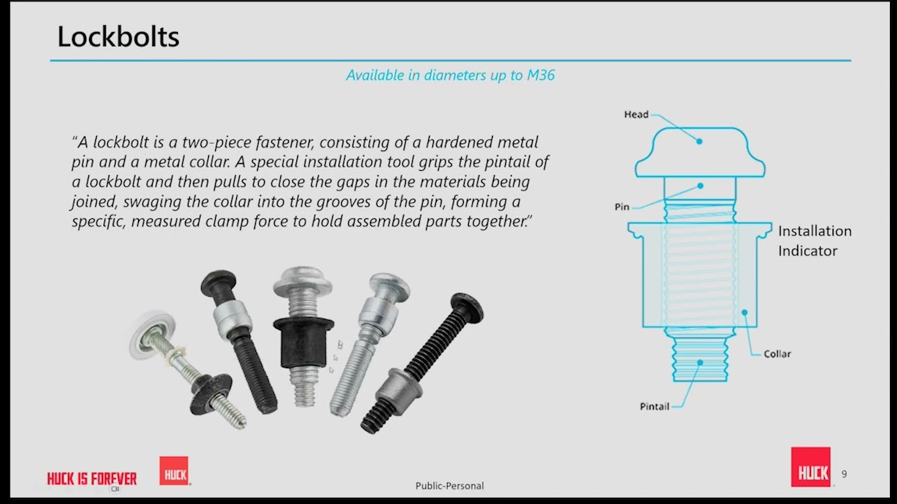 Huck Webinar - Lockbolts In Steel Construction