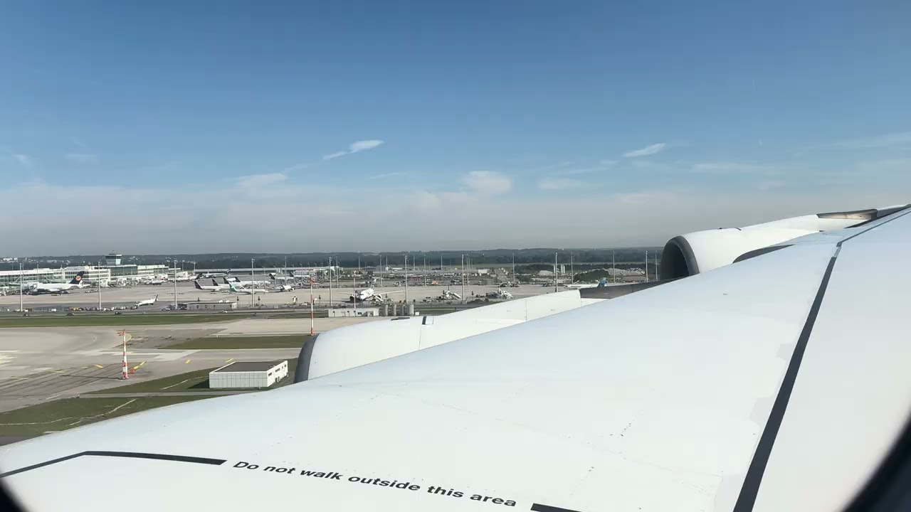 Lufthansa A380 landing in Munich