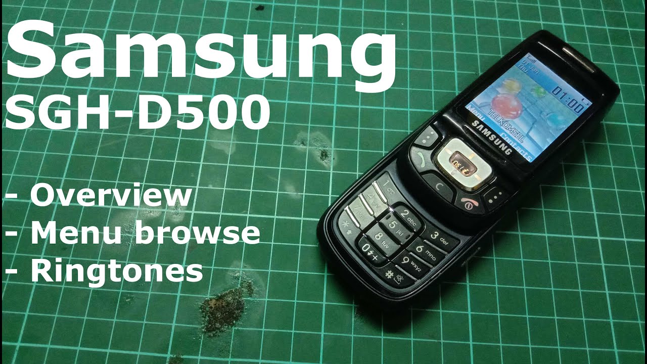 Samsung SGH-D500 overview, menu browse, ringtones