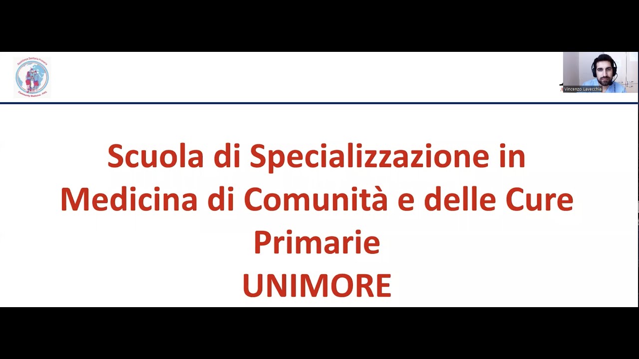 Scuola di Specializzazione in Medicina di Comunità e cure primarie