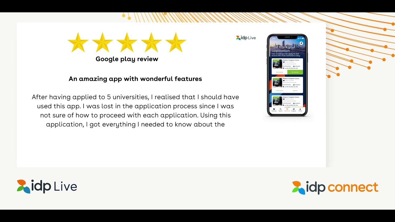 IDP Live - student app reviews