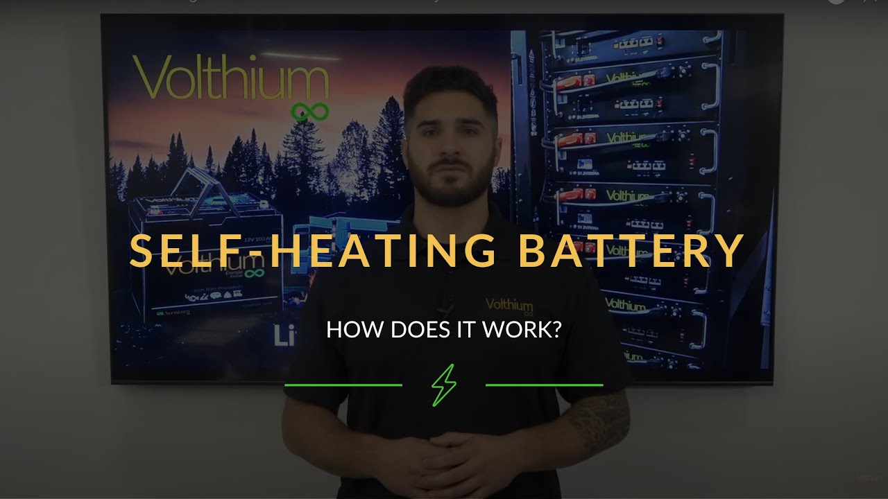 How does the self-heating function of the Volthium battery work?