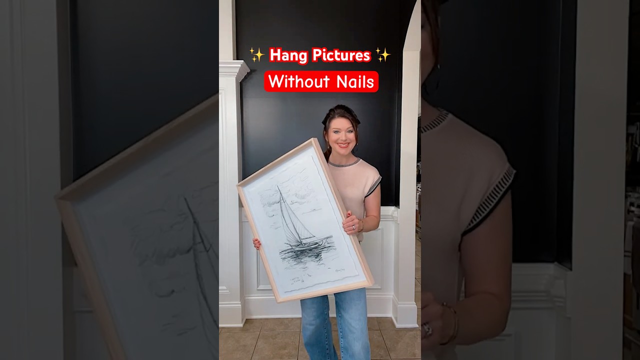Hang&nbsp;Pictures&nbsp;And&nbsp;Artwork&nbsp;Without&nbsp;Nails&nbsp;#homehacks #picturehanging #hottohangartwork