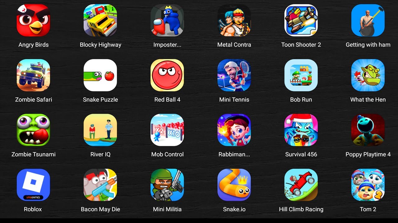 Roblox,Scary Teacher 3D,Faulty Flap,Penguin Run,Snake.io,Beach Buggy Racing,Zombie Tsunami...