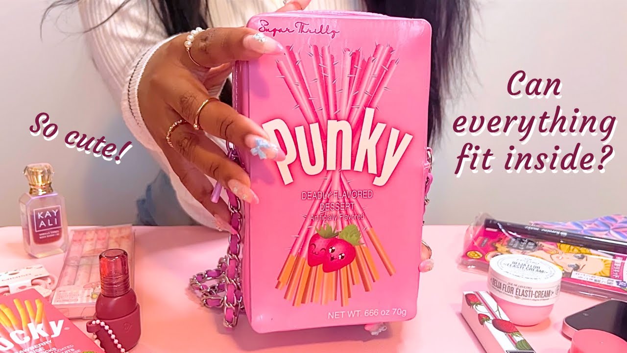 What's In My Strawberry Pink Pocky Bag? 🍓🛍️ | Miniso + Sephora Haul | ASMR