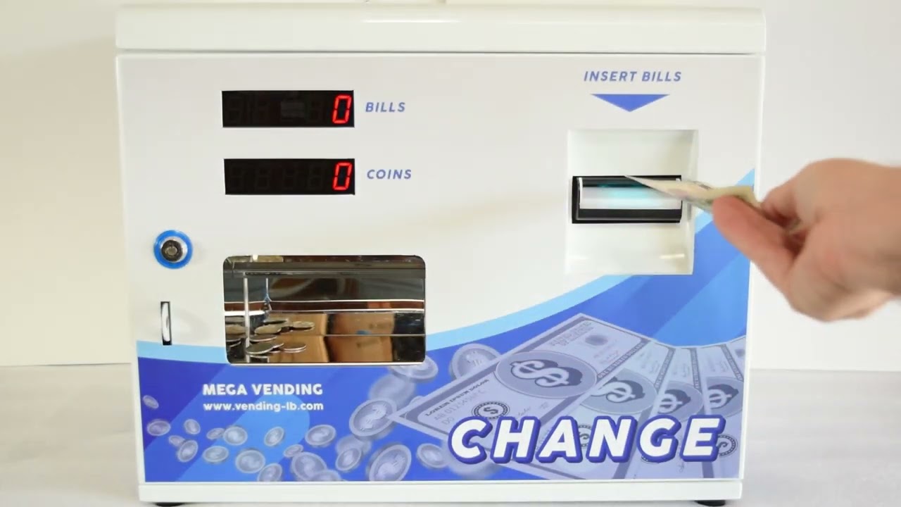 Dollar Bill Changer Coin Vending Machine coin change vending, Laundry & Arcade