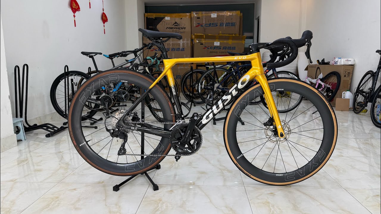 (DA BAN)Gusto Sách Tay Nhật chính hãng,Full carbon Gr Full Shimano 105r7120,2x12 ,team UCI  Sz 50-53
