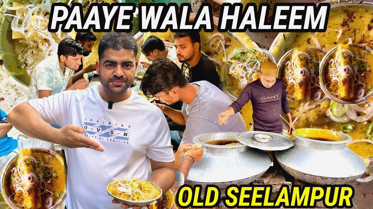₹50/- RUPAY ME PAAYE WALE HALEEM KA NASHTA IN OLD SEELAMPUR | BY FOOD PIXEL