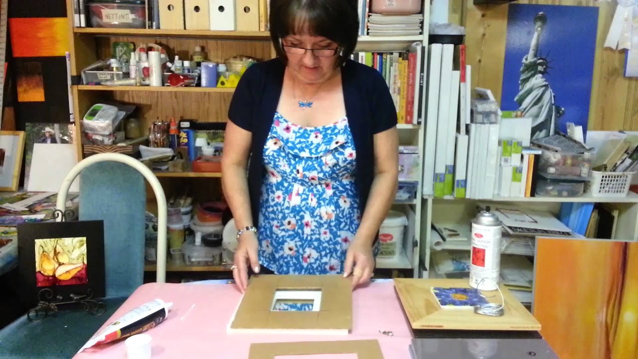 Alcohol Ink on tiles....Framing tutorial by Jewel