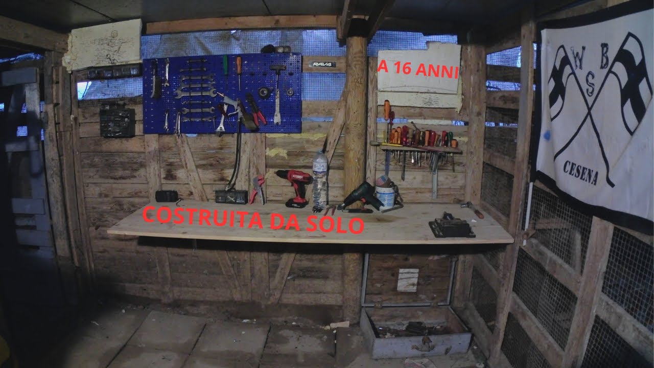 Tour della mia officina a budget ZERO, A 16 ANNI !!