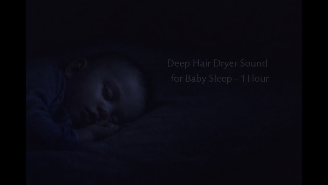 Deep Hair Dryer Sound for Baby Sleep – 1 Hour | Black Screen