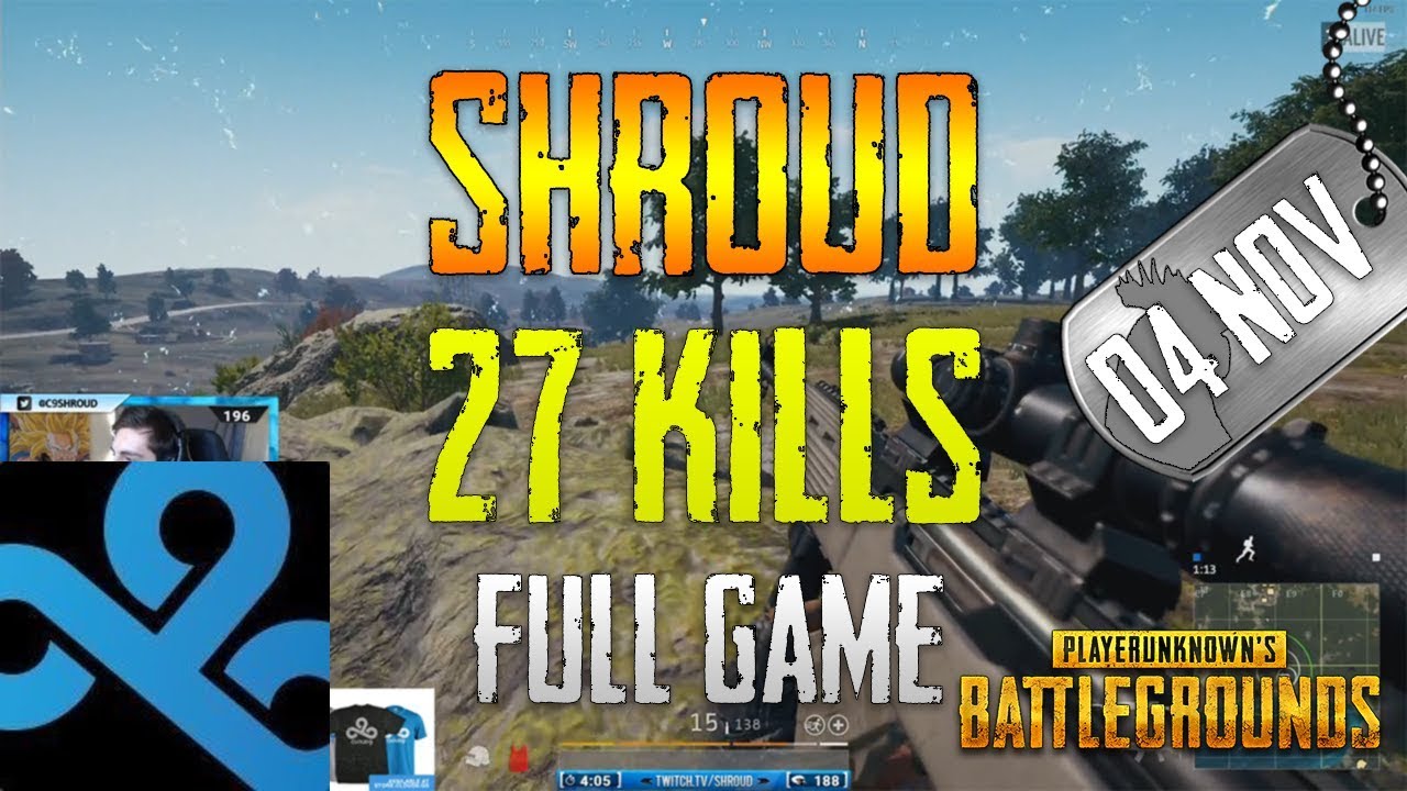 PUBG | Shroud | 27 Kills (With Double SKS)