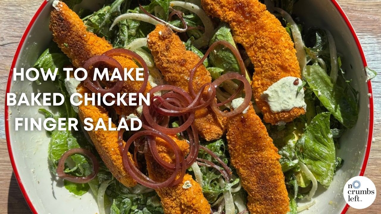 High Protein Chicken Finger Salad - nocrumbsleft
