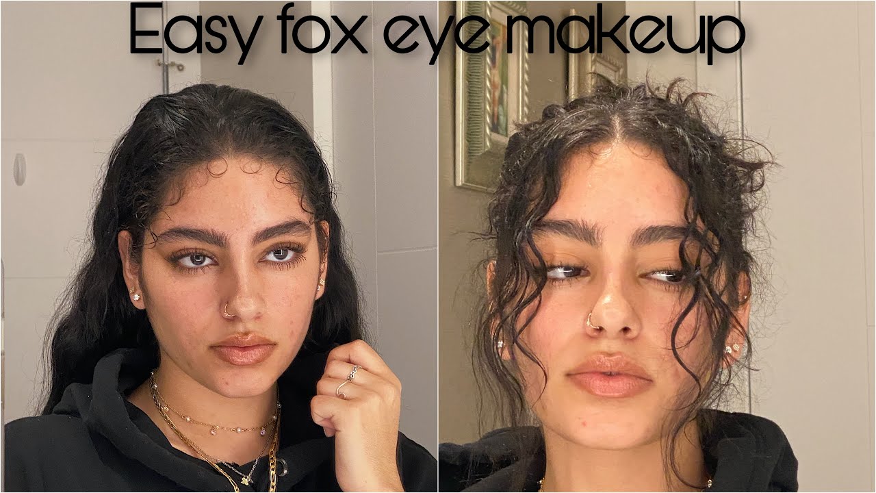 FOX EYE NO FOUNDATION MAKEUP + HAIRSTYLE / This is easy, I swear