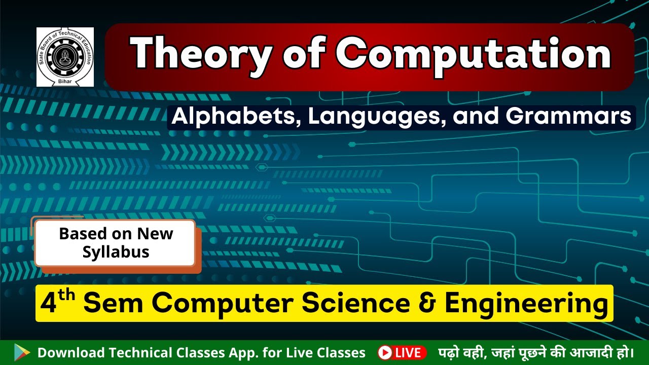 Theory of Computation (Alphabets, Languages, and Grammars) || Polytechnic 4th Semester CSE