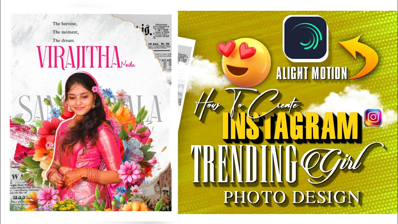 How to create new trend tutorial poster desgin in Alight motion App | editing | girl Poster Editing