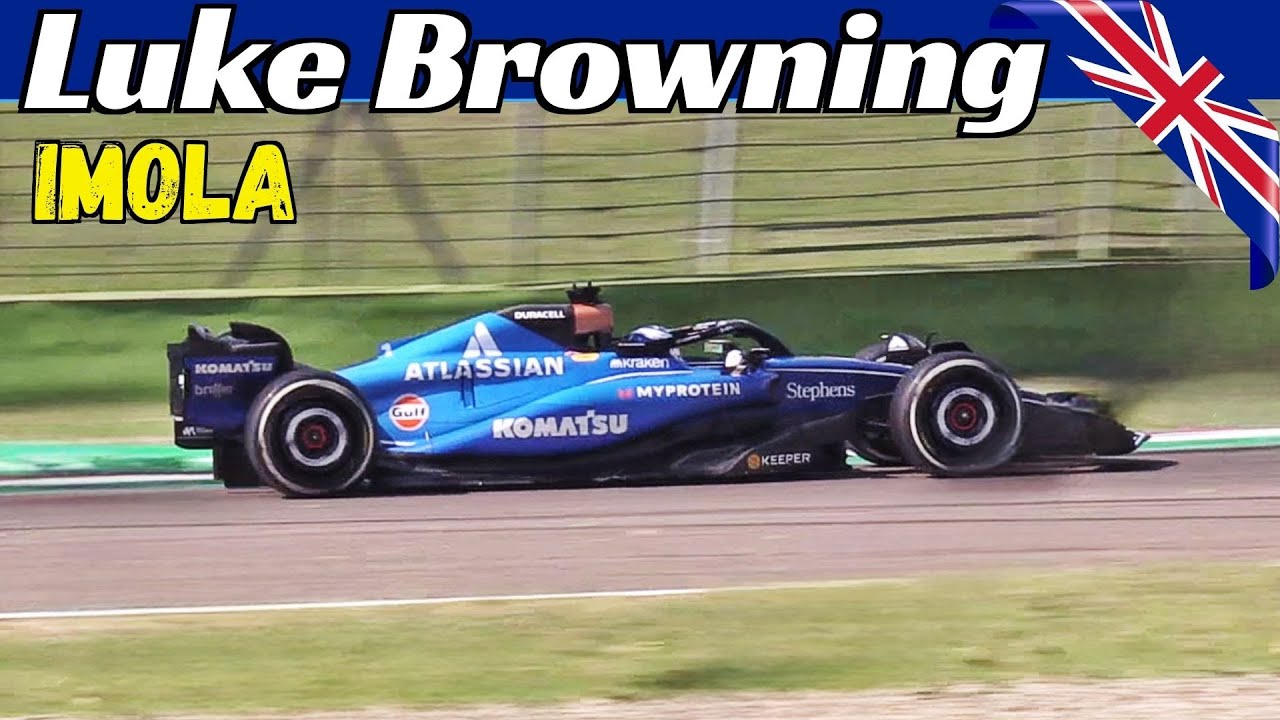 Luke Browning drives the Williams FW45 F1 car during a TPC test at Imola Circuit