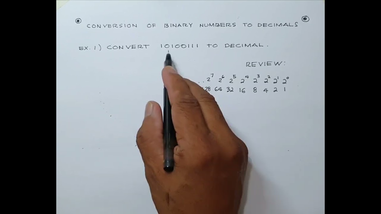 Conversion of Binary to Decimal