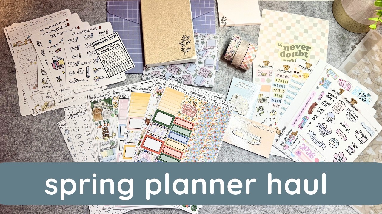 Spring Planner Haul | @TheCoffeeMonsterzCo @BriannaNicoleDesignz & @PLANNERMONKEYCO
