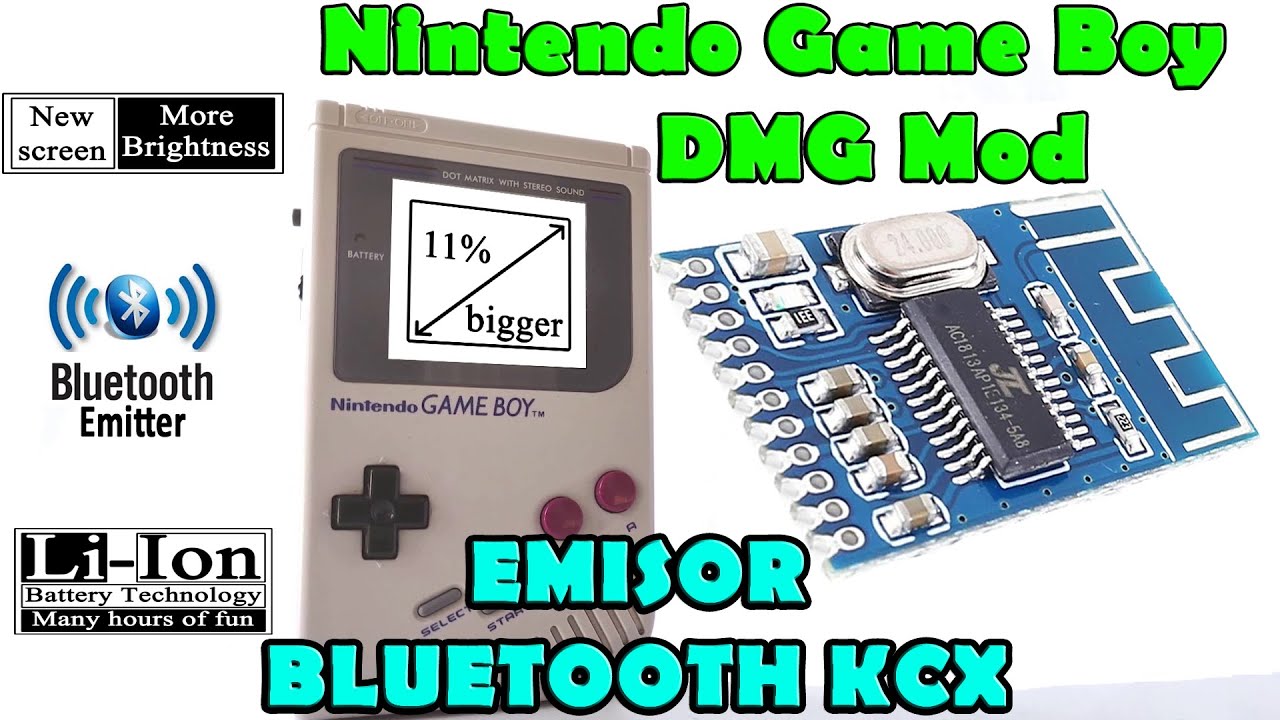 Nintendo Game Boy DMG Mod: EMISOR BLUETOOTH KCX (PARTE 03)