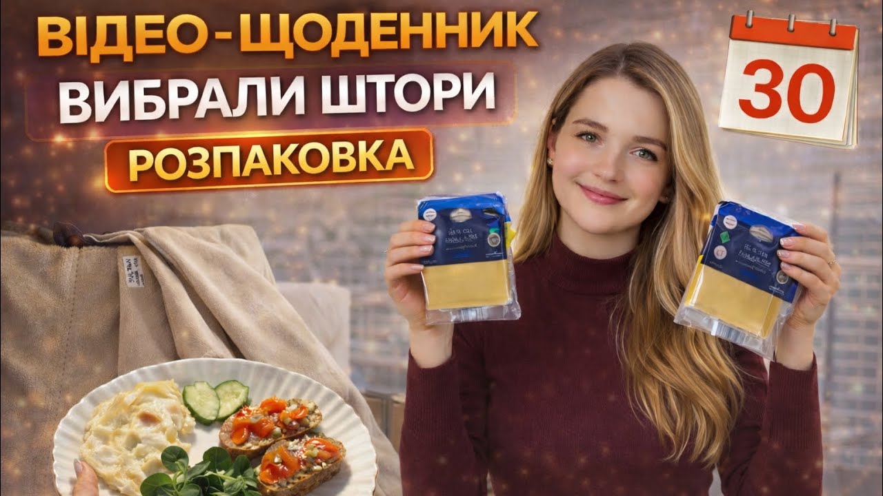 РОЗПАКОВКА/ ВИБРАЛИ ШТОРИ/ ЩО Я ЇМ ЗА ДЕНЬ/ 30 ДЕНЬ/ ВІДЕО-ЩОДЕННИК