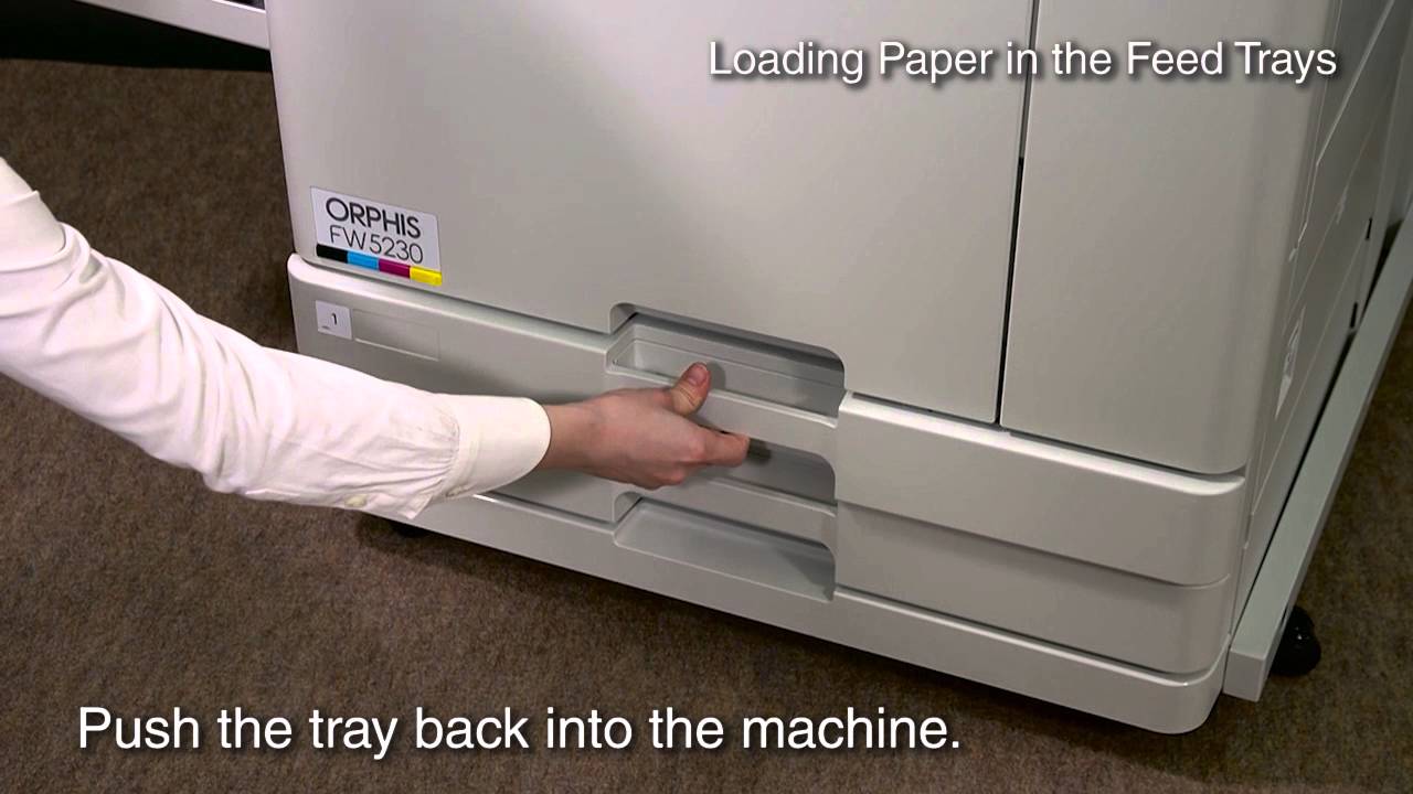 RISO ComColor FW Instruction of Loading Paper in the Feed Trays ＜RISO＞
