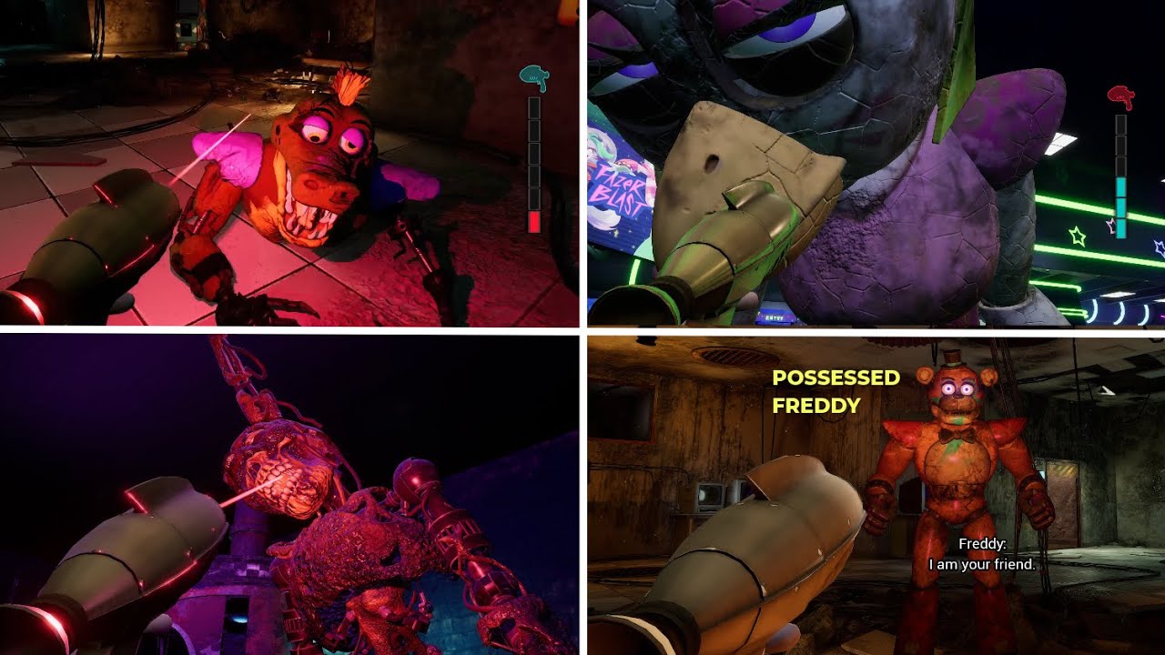 What happens if you attack everyone with gun? - Five Nights at Freddy's: Security Breach