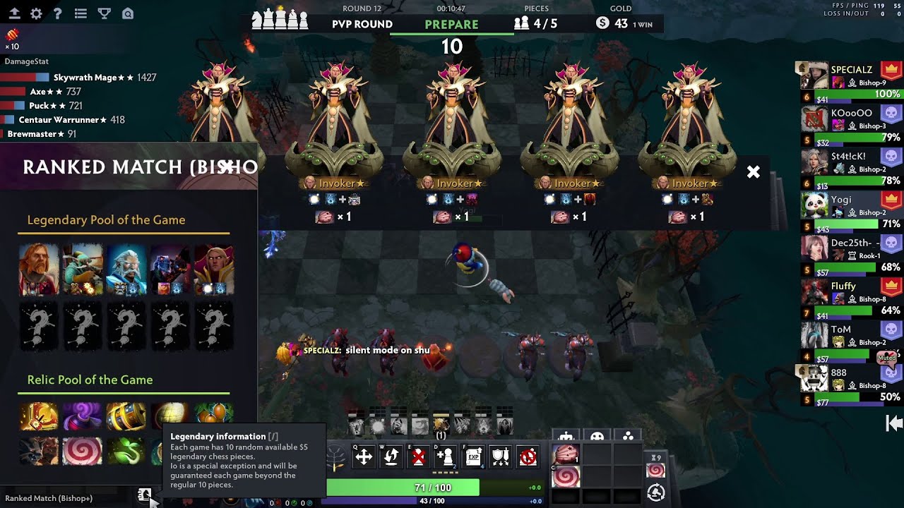 Invoker Dropped First… Then I Hit 9 Mages!!  | Dota 2 Auto Chess Season 41