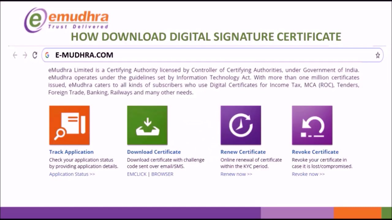 Digital Signature Download Process Class 3 Certificates (DSC) | Signature & Encryption Both