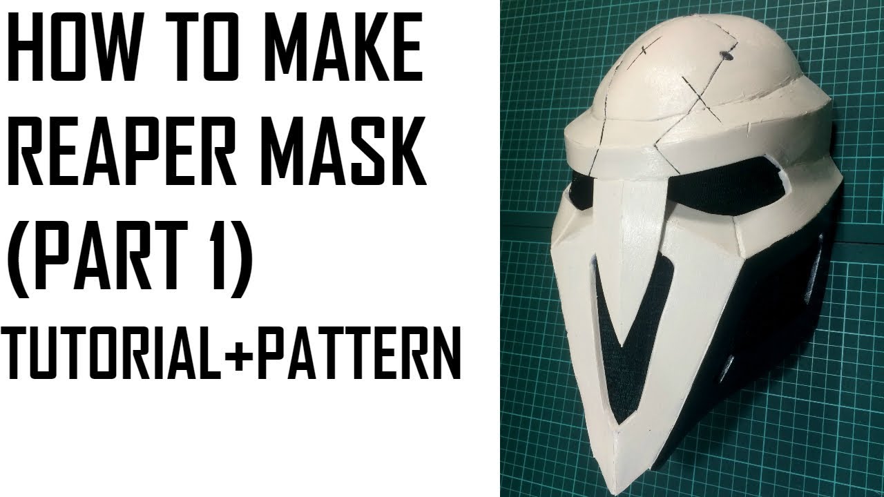 How to make Reaper Mask Overwatch.EVA FOAM cosplay tutorial.(PART 1)